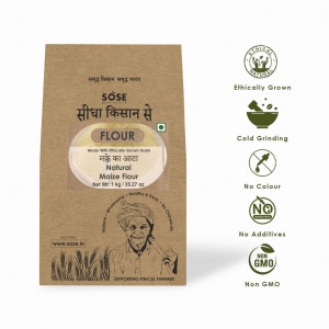 Sidha Kisan Se Natural Maize Flour (corn) 1kg