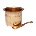 KAPITA Copper Panch Patra Worship Glass and Spoon 150ml