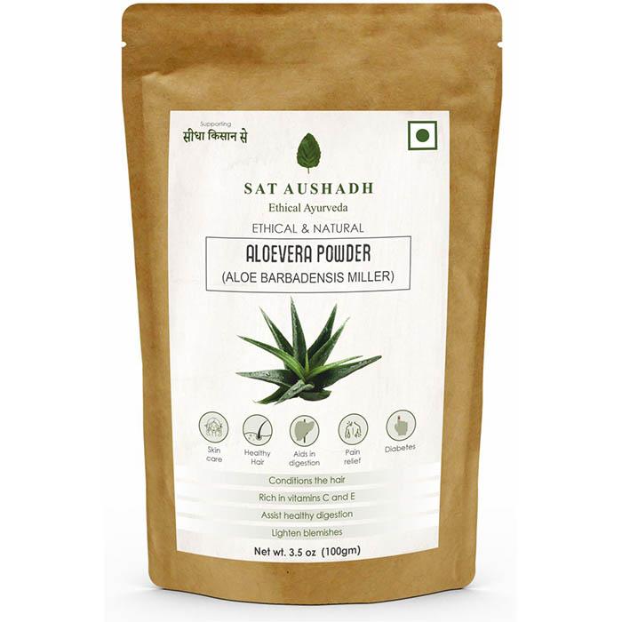 Sat Aushadh Natural Aloevera Powder 100gm