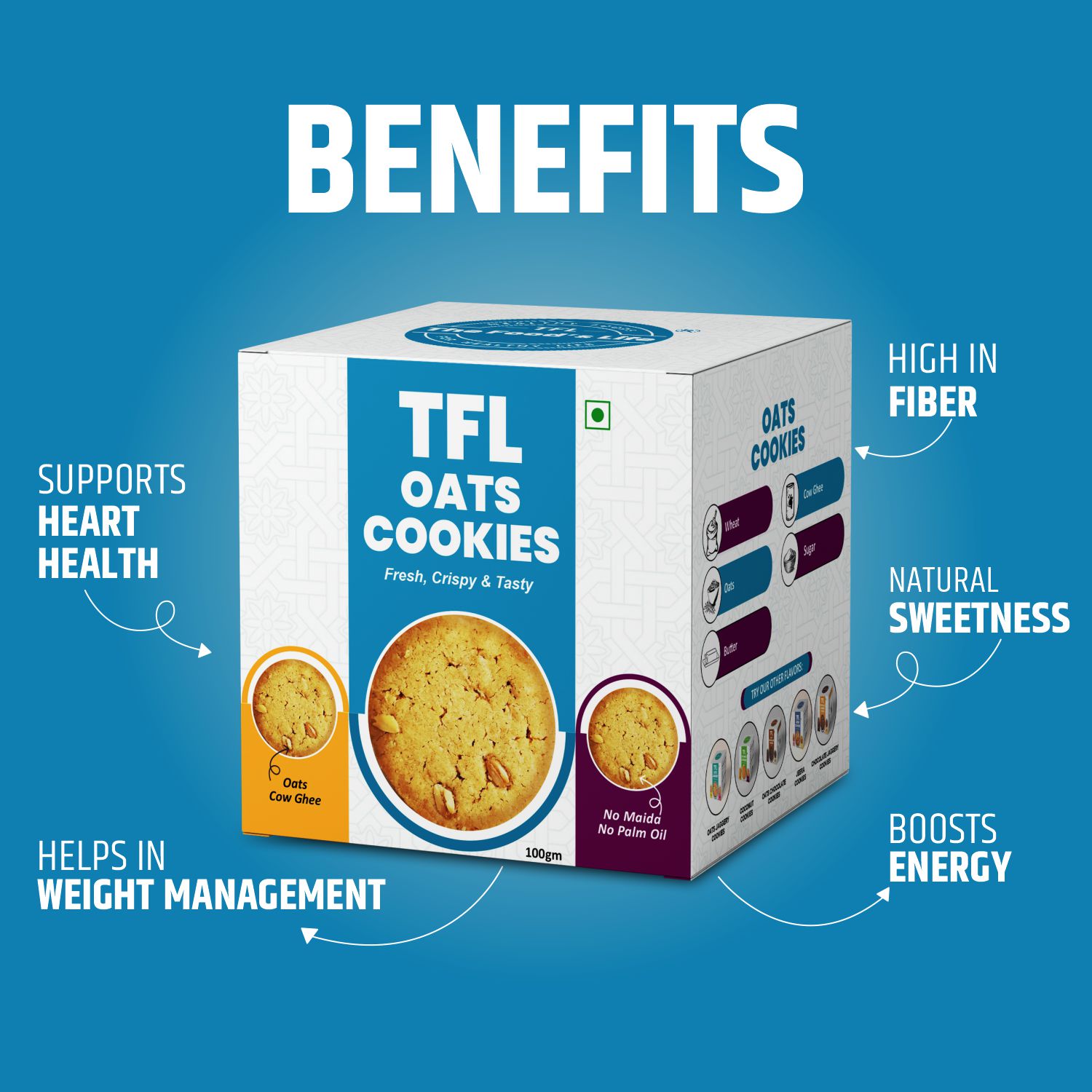Oats Cookies 100 gm