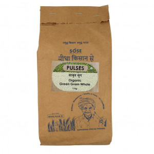 Sidha Kisan Se Organic Green Gram Whole (Sabut Moong) 1kg