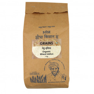 Sidha Kisan Se Organic Wheat Dalia 1kg