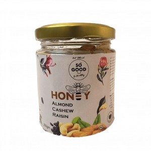 SO GOOD Organic Honey Almond Cashew and Raisin 200g