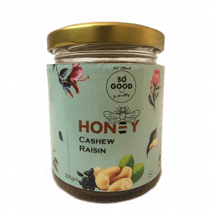SO GOOD Organic Honey Cashew and Raisin 200g